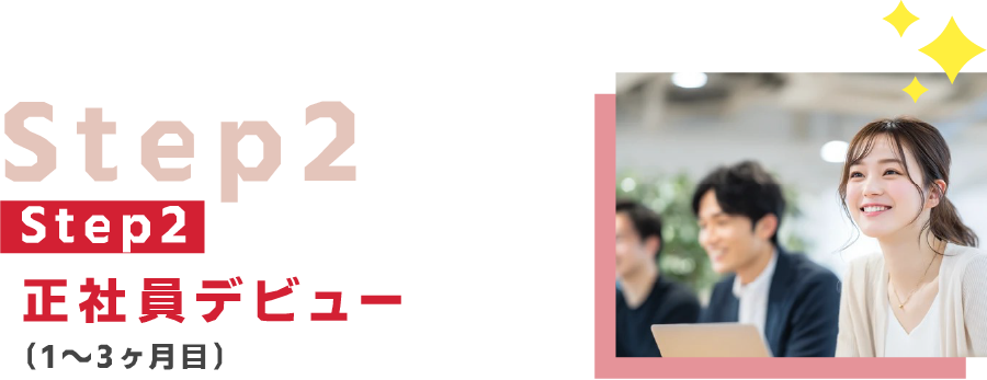 Step 2：正社員デビュー（1〜3ヶ月目）